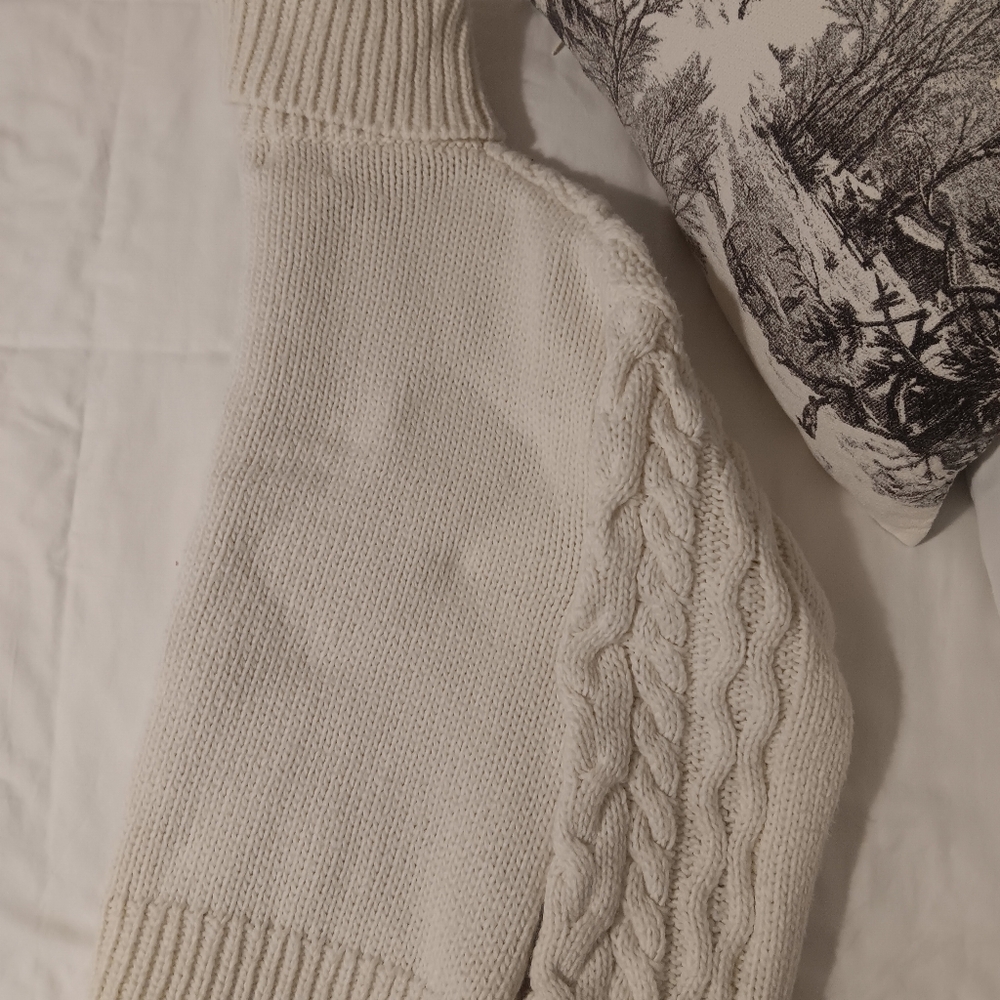 H&M- Cozy Cream Cable Knit Sweater - Picture 4 of 4